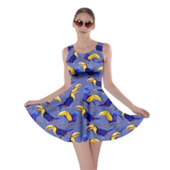 Toco Toucan Slate Blue Stretch Skater Dress by CoolDesigns