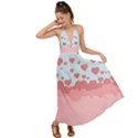 Hearts Light Blue & Pink Sweet Day Backless Maxi Dress View1