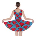 Red Super Heart Steel Blue Skater Dress View2