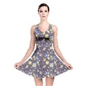 Violet Birdy Colorful Daisies Pattern Reversible Skater Dress View1