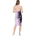 Floral Orchids Yin Yang Black Bodycon Cross Back Summer Dress View2