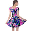 Rick Runaway Blue Colorful Space with Cute Rocket Cap Sleeve Dress View2