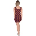 Brown Purple Geometric Abstract Pattern Bodycon Dress View4