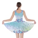 Elegant Floral Flowers Sky Blue Skater Dress View2