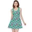 Mint Mushrooms & Polka Dots Pattern Reversible Sleeveless Dress  View1