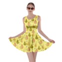 Yellow Pear Red Pattern With Strawberries Graphic Stylized Drawing Skater Dress View1