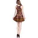 Shine Dark Brown Hand Drawn Autumn Leaves Reversible Sleeveless Dress View2