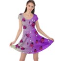 Japanese Print Purple Ladybugs Insect Cap Sleeve Dress View1