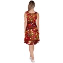 Xmas Dark Red Elegant Christmas Lights Knee Length Skater Dress With Pockets View4