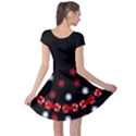 Ribbons Black & Red Cap Sleeve Dress View2