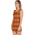 Orange Vintage Peacock Feathers Pattern Bodycon Dress View2