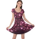 Shine Heart Shapes Hot Pink Sweet Valentines Day Cap Sleeve Dress View1