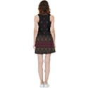 Black Vegetable Pattern Aztec Inside Out Reversible Sleeveless Dress  View4