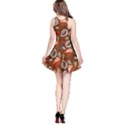 Brown Autumn Falls Warm Leaves Sleeveless Skater Dress   View2