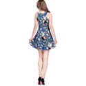 Wonderland Poker Rabbit Steel Blue Sleeveless Skater Dress View2