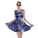 Tile Patchwork Purple Flowers Skater Dress View1