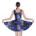 Tile Patchwork Purple Flowers Skater Dress View2