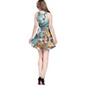 Teal Floral Colorful Eggs Easter Reversible Sleeveless Dress View2