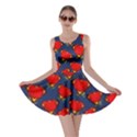 Red Super Heart Dark Blue Skater Dress View1