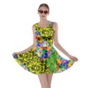 Aztec Patch Work Flowers Pattern Yellow Skater Dress View1