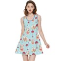 Mushroom Cute Bunny Sky Blue Inside Out Reversible Sleeveless Dress View1