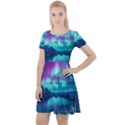 Lake Aurora Borealis Cap Sleeve Velour Dress  View1