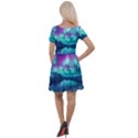 Lake Aurora Borealis Cap Sleeve Velour Dress  View2