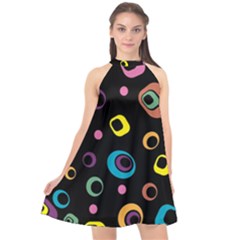 Abstract-2 Halter Neckline Chiffon Dress  by nateshop