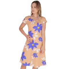 Flowers Pattern Floral Print Classic Short Sleeve Dress by Cemarart