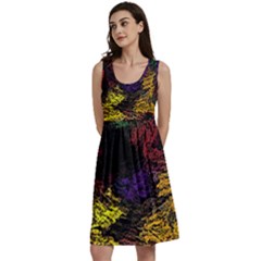 Floral Patter Flowers Floral Drawing Classic Skater Dress by Cemarart