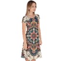 Floral Pattern Flowers Classic Short Sleeve Dress View3