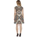 Floral Pattern Flowers Cap Sleeve High Waist Dress View4