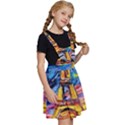 Eiffel Tower Starry Night Print Van Gogh Kids  Apron Dress View3