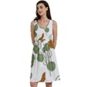 Nasturtium Flowers Plant Leaves Classic Skater Dress View1