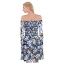 Blue Flowers Blue Flowers 2 Off Shoulder Skater Dress View2