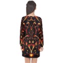 Year Of The Dragon Long Sleeve Chiffon Shift Dress  View2