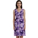 Purple Flowers 001 Purple Flowers 02 Sleeveless Dress With Pocket View1