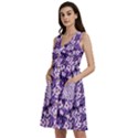 Purple Flowers 001 Purple Flowers 02 Sleeveless Dress With Pocket View2