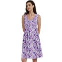 Purple Flowers 001 Classic Skater Dress View1