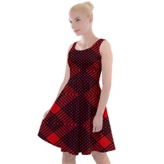 Pattern Black Red Knee Length Skater Dress by 2607694c