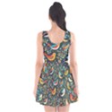 Birds Pattern Flowers Whimsical Scoop Neck Skater Dress View2