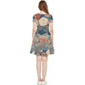 Seamless Pattern Chinoiserie Flowers Inside Out Cap Sleeve Dress View2