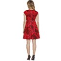 Red Roses , Flowers, Red Roses Cap Sleeve High Waist Dress View4