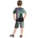 Silhouette Of Aurora Borealis Kids  T-Shirt and Shorts Set View2