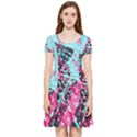 Colorful Splashes Grunge, Abstract Art Inside Out Cap Sleeve Dress View1