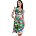 Mandala Flowers, Abstract, Butterflies, Floral, Pattern Sleeveless Dress With Pocket View3