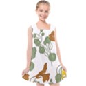 Nasturtium Flowers Plant Leaves Kids  Cross Back Dress View1