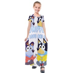 Bluey Kids  Short Sleeve Maxi Dress by avitendut