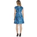 Blue Christmas Tree Branch Texture, Winter Texture, Tree Texture, Tree Branches Cap Sleeve High Waist Dress View4