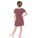 Brown Red Dot Pattern Kids  Short Sleeve Velvet Dress View2